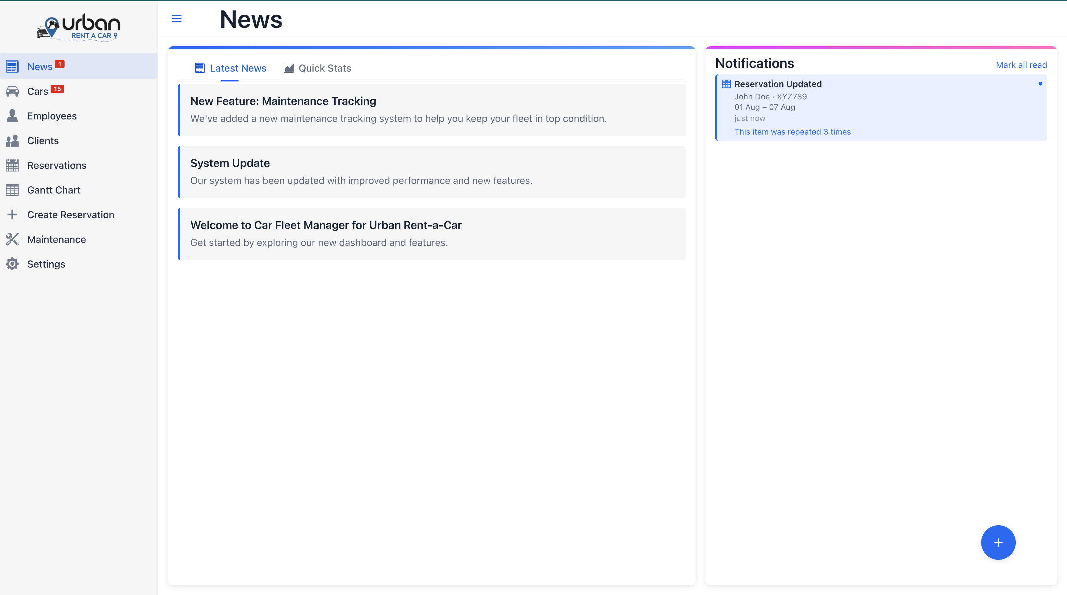 Car Fleet Manager Application